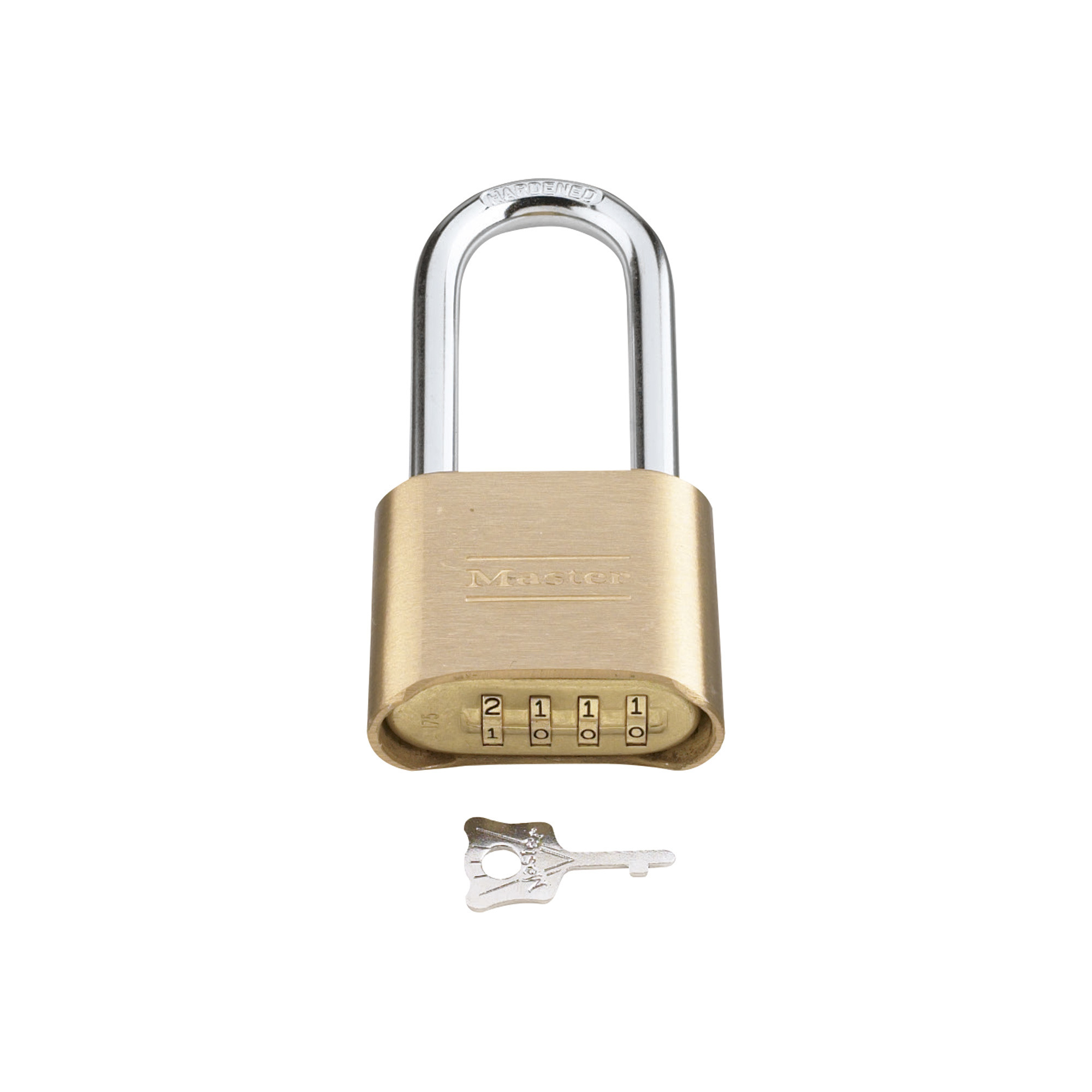 Master Lock Set-Your-Own Solid Brass Padlock with 2 1/4in. Shackle, Model# 175DLH